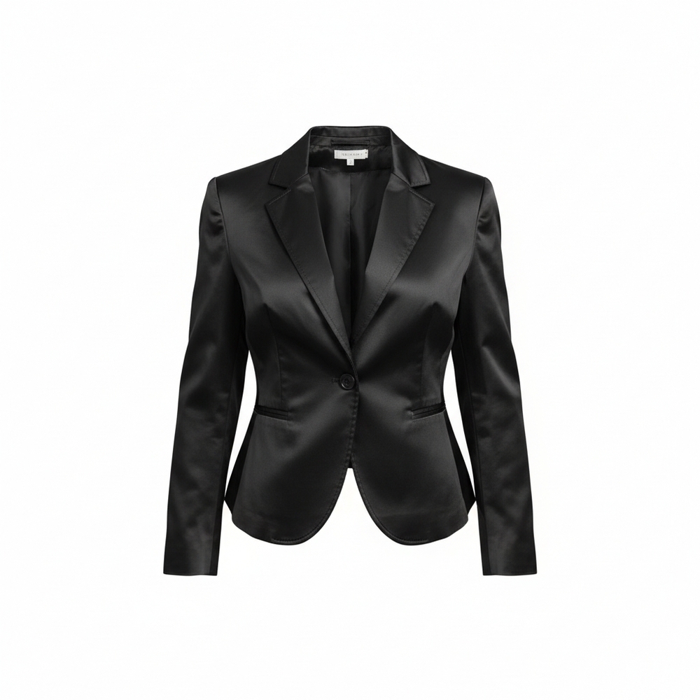 WHITE HOUSE BLACK & WHITE Black Shawl Tuxedo Evening Event Blazer Jacket sz M